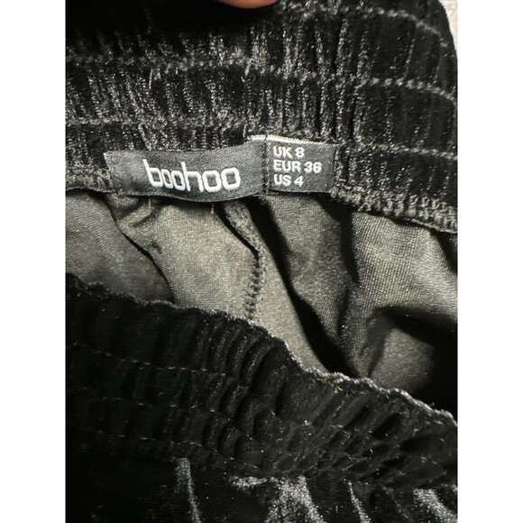 Boohoo Women’s Size 4 Black Velour Hoody & Jogger Set NEW - Picture 11 of 16